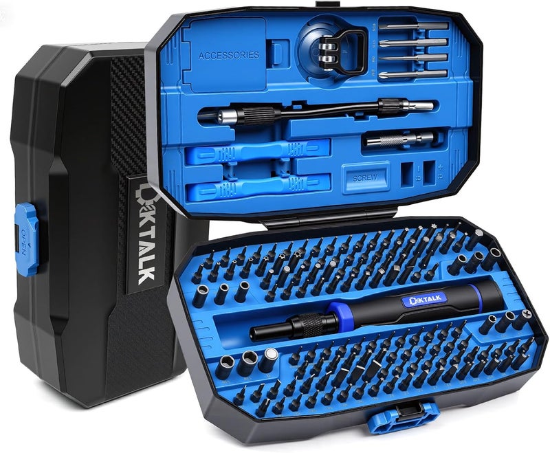DikTalk 152Pcs Precision Screwdriver Set with 140 CR-V Bits,Magnetic Screwdriver Set with Storage Case&Accessories,Multi-Bit Electronics Repair Kit for iPhone,MacBook,Laptop,PC,Game Console,Tablet,Drone,etc - Image 1